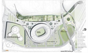 Project of Wroclaw stadium euro 2012 area