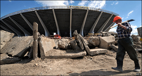 Ukraine has begun improving its stadia for 2012, but will the work be finished